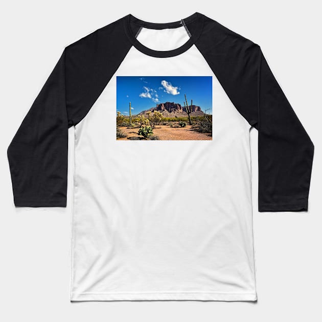 Superstition Mountain Baseball T-Shirt by JimDeFazioPhotography